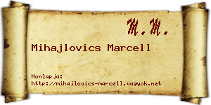 Mihajlovics Marcell névjegykártya